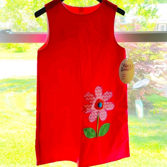 Mulberry St. Pink dress with flower size 6X - Picture 2 of 8